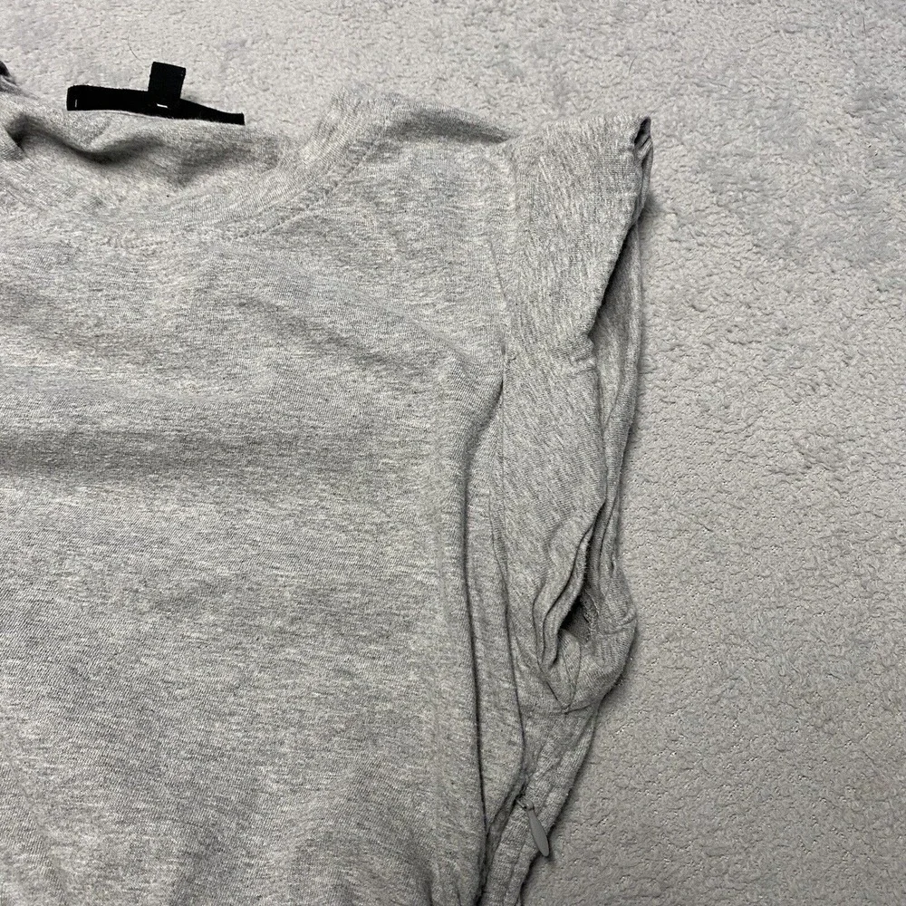 Veronica Beard Dress Small Grey Brompton Stretch Side Ruching Asymmetrical Midi‎